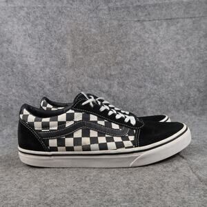Vans Shoes Mens 8 Sneakers Old Skool Skate Casual Suede Canvas Checkered Black
